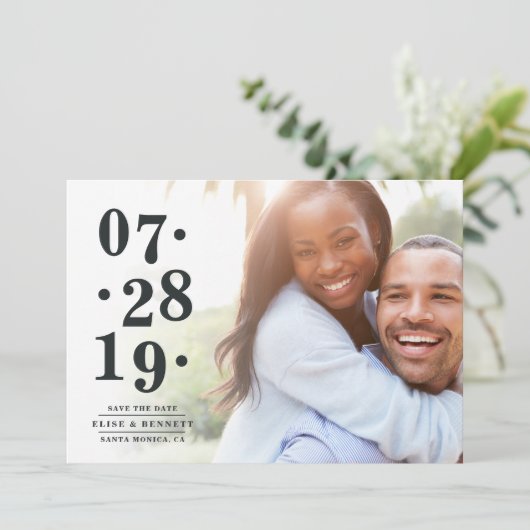 Bubledatum | Foto Opslaan Datum Kaart (Staand voorkant)