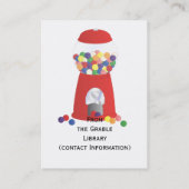 Bublegum Machine Book Return Kaarten Visitekaartje (Achterkant)