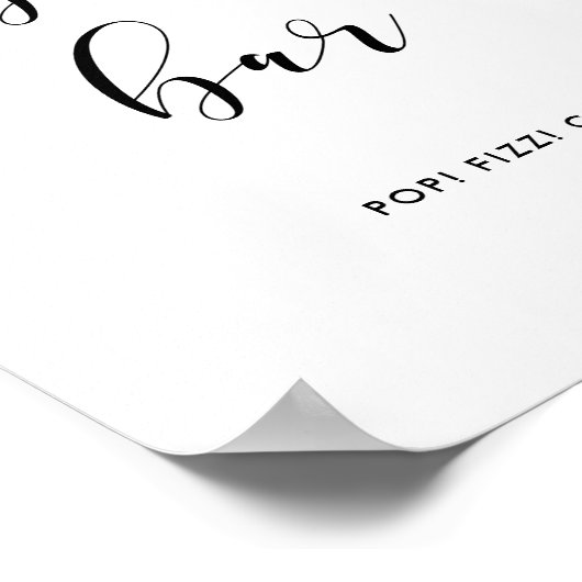 Bubllebord voor bruiloft poster (Hoek)