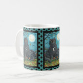 BUBO EN PYEWACKET BLACK CAT HALLOEEN MOK Stippen (Voorkant links)