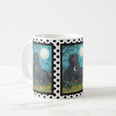 BUBO EN PYEWACKET BLACK CAT HALLOEEN MOK Stippen (Voorkant links)
