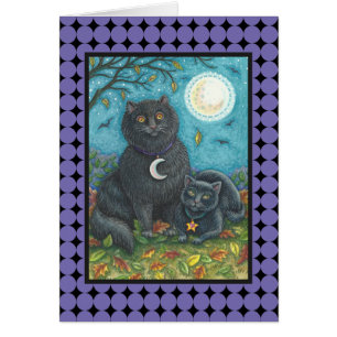BUBO EN PYEWACKET BLACK CAT-WENSKAART leeg