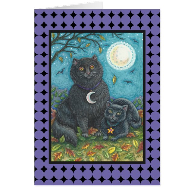 BUBO EN PYEWACKET BLACK CAT-WENSKAART leeg (Voorkant)