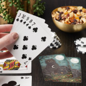BUBO- EN PYEWACKET BLACK-CATS, HALLOWEEN FOLK ART POKERKAARTEN (Insitu)