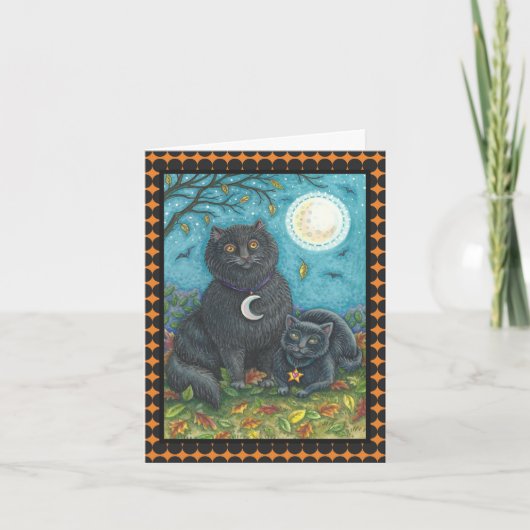 BUBO/PYEWACKET BLACK CAT HALLOEEN NOTE KAART Verse (Voorkant)