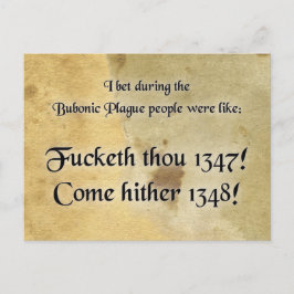 Bubonic Plague / Pandemic Humor Briefkaart