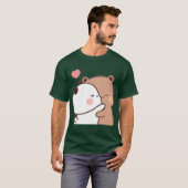 Bubu Dudu Cute Couple Cartoon funny T-shirt (Voorkant volledig)