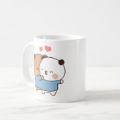 bubu en dudu Melk en Mocha Beren Kawaii paar Koffiemok (Voorkant links)