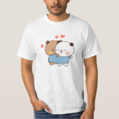 bubu en dudu Melk en Mocha Beren Kawaii paar T-shirt (Voorkant)