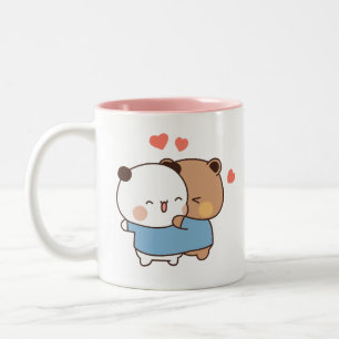 bubu en dudu Melk en Mocha Beren Kawaii paar Tweekleurige Koffiemok