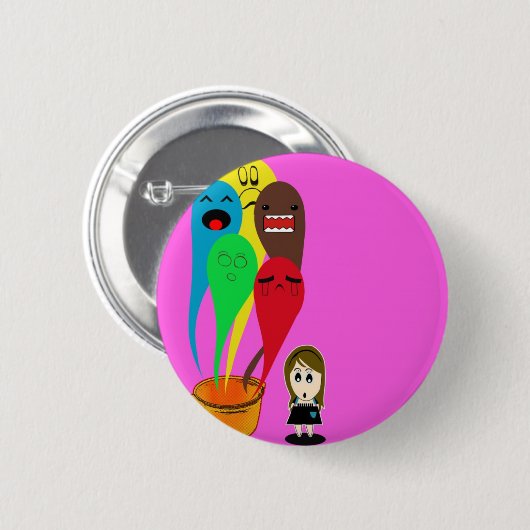 BUBU FANTASMAS RONDE BUTTON 5,7 CM (Voorkant /achterkant)