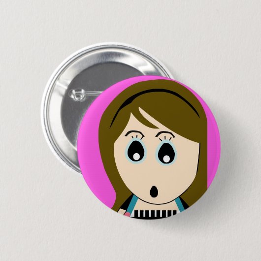 BUBU GIRL RONDE BUTTON 5,7 CM (Voorkant /achterkant)
