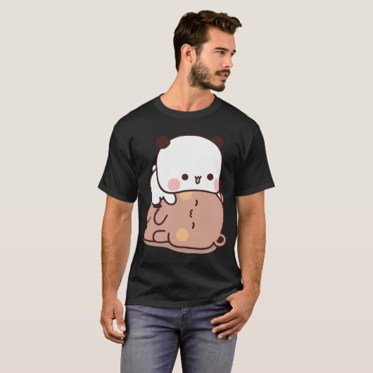 Bubu Panda en Dudu Beer spelen samen â ï T-shirt (Voorkant volledig)