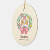 Bubu the Guinea pig, Christmas Gift Keramisch Ornament (Links)