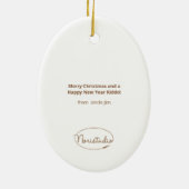 Bubu the Guinea pig, Christmas Gift Keramisch Ornament (Achterkant)