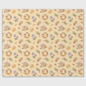 Bubu the Guinea Pig, Herfst and Pie Pattern Cadeaupapier (Vlak)