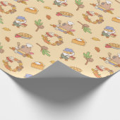Bubu the Guinea Pig, Herfst and Pie Pattern Cadeaupapier (Hoek)