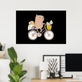 Bubu the Guinee Pig Biking Poster (Thuiskantoor)