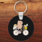 Bubu the Guinee Pig Biking Sleutelhanger (Voorkant)