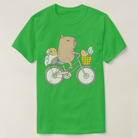 Bubu the Guinee Pig Biking T-shirt (Design voorkant)