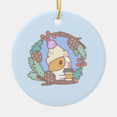 Bubu the Guinee Pig, Coffee Break Keramisch Ornament (Voorkant)