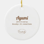 Bubu the Guinee Pig, Coffee Break Keramisch Ornament (Achterkant)