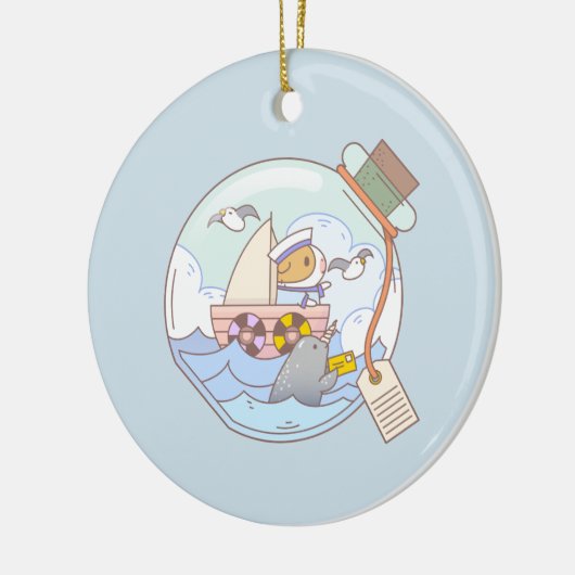 Bubu the Guinee varken, een pot avontuur Keramisch Ornament (Links)