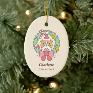 Bubu the Guinee varken, kerstcadeau Keramisch Ornament