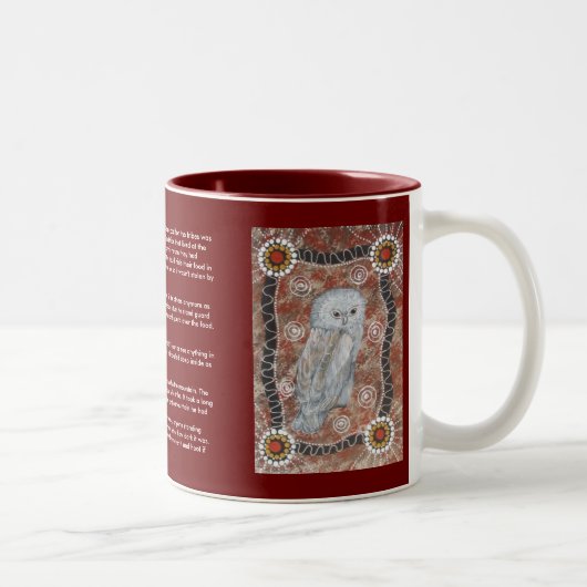Bubuk (Uil Dreaming) Mok met Dreamtime Story (Rechts)