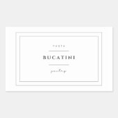 Bucatini pasta voedsellabel Stickers (Voorkant)