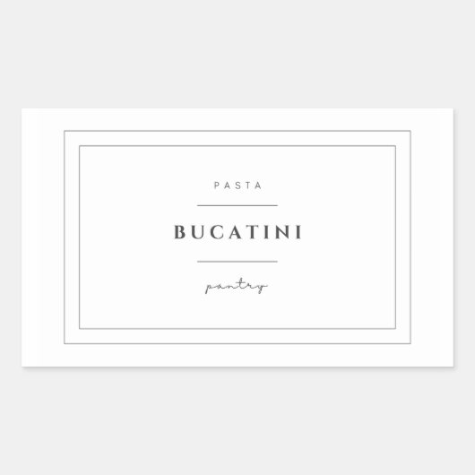 Bucatini pasta voedsellabel Stickers (Voorkant)