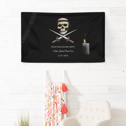 Buccaneer party Pirate thema verjaardag / vrijgeze Spandoek (Insitu)