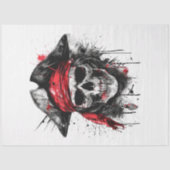 Buccaneer Pirate Red Bandana Decoupage Tissuepapier (Voorkant)