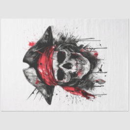 Buccaneer Pirate Red Bandana Decoupage Tissuepapier