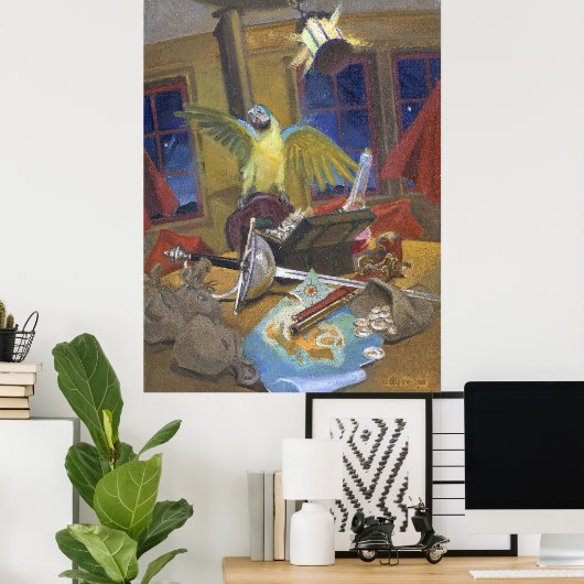 Buccaneer's Booty - Pirate Art beroemd gemaakt doo Poster (Thuiskantoor)