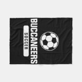 Buccaneers Voetbal voor Basisonderwijs, Middelbare Fleece Deken (Voorkant (Horizontaal))