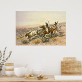 Buccaroos door Charles Marion Russell Poster (Keuken)