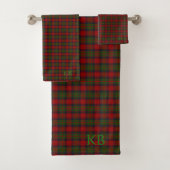 Buccleuch Officiële Tartan met monogram / initiale Bad Handdoek (Insitu)