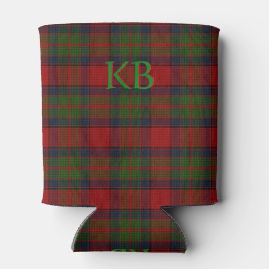 Buccleuch Officiële Tartan met monogram / initiale Blikjeskoeler (Achterkant)
