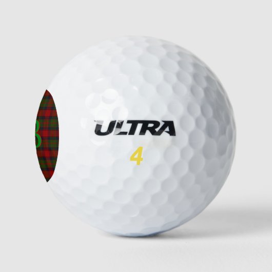 Buccleuch Officiële Tartan met monogram / initiale Golfballen (Logo)