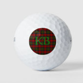 Buccleuch Officiële Tartan met monogram / initiale Golfballen (Voorkant)