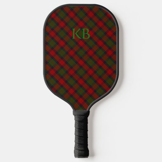 Buccleuch Officiële Tartan met monogram / initiale Pickleball Paddle (Voorkant)