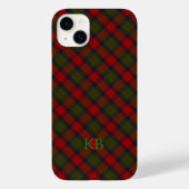 Buccleuch Officiële Tartan met monogram / naam Case-Mate iPhone Case (Achterkant)