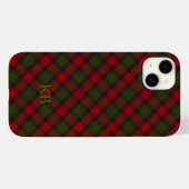 Buccleuch Officiële Tartan met monogram / naam Case-Mate iPhone Case (Achterkant (horizontaal))