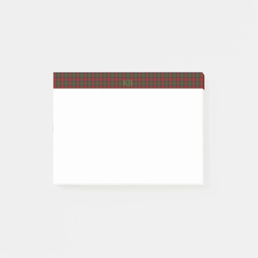 Buccleuch Officiële Tartan met monogram / naam Post-it® Notes (Voorkant)