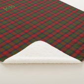 Buccleuch Officiële Tartan met monogram / naam Sherpa Deken (3/4)