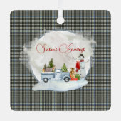 Buccleuch Original Scottish Tartan Metalen Ornament (Voorkant)