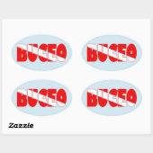 Buceo (Spaans) Ovale Sticker (Vel)