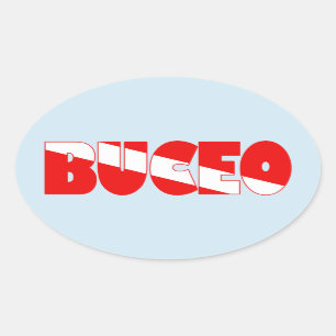 Buceo (Spaans) Ovale Sticker