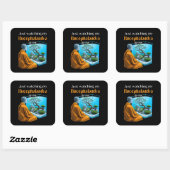 Bucephalandra Zen – A Meditative Aquascaping Vierkante Sticker (Vel)